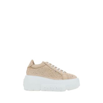 Casadei Beige Other Fibres Platform Womens Sneakers