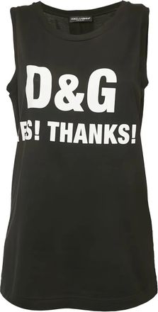 Dolce & Gabbana Top met logoprint - Zwart