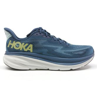 Hoka One One Hoka Clifton 9 Textile Mens Running Trainers - Midnight Ocean Blue Steel - Size:UK 11.5