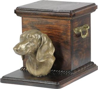 OEM Dachshund - Urna Para Cenizas De Perro Con Estatuilla, Elegante Urna Para Perro, Urna &Uacute;nica Con Busto De Perro De Art-dog