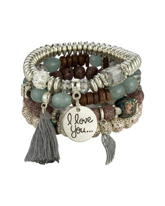 Jean Claude Stainless Steel 4pc Bracelet Set