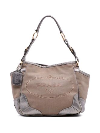 Prada 2010-2025 Canvas Canapa Logo tote bag - women - Canvas - One Size - Brown