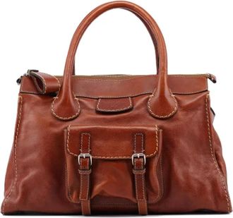 Chlo&eacute; Tweedehands leren handtassen - Dames - Vintage Handtas - Bruin - ONE Size - Leer - Vintage