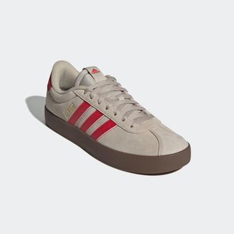 adidas Sneaker ADIDAS SPORTSWEAR VL COURT 3.0, Herren, Gr. 42,5, weiss (wonder beige, better scarlet, core wei&szlig;), Leder, Synthetik, Schuhe Sneaker, inspirier