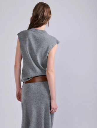 Barbara Bui Sleeveless Knit Tank Top - Gray