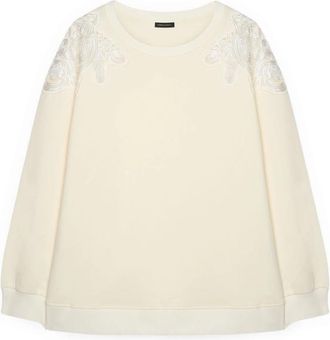 Fiorella Rubino Hoodies - Dames - Sweatshirts - Wit - L - Denim - Hoodies & sweatvesten