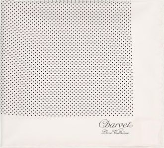 Charvet Mens Silk Dot-Print Pocket Square