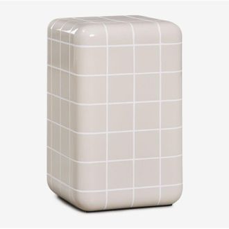 Sklum Mesa Auxiliar Cuadrada 30x30 Cm En Cemento Look Azulejo Eleonor Sklum