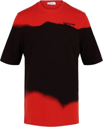 Ferragamo Printed Crewneck Short Sleeve T-Shirt