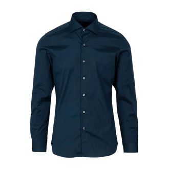 Fay Cotton Shirt - Heren - Casual Overhemden - Blauw - 3XL - Katoen - Overhemden