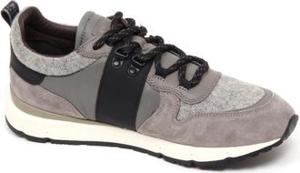 Woolrich Grijze Su&egrave;de Schoen met Wolruit - Heren - Sneakers - Grijs - 42 1/2 EU - Wol - Schoenen