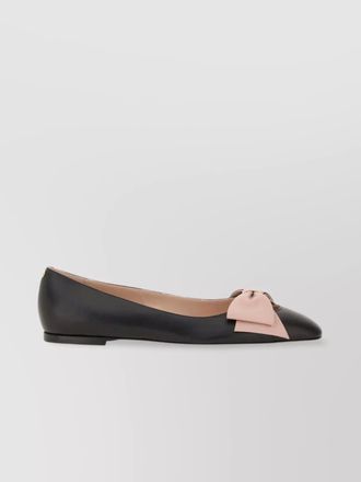 Valentino Garavani leather bow ballerina flats