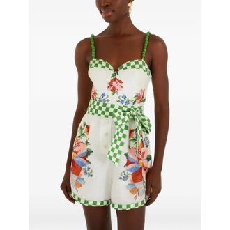 Farm Rio Calm Breeze Floral-print Playsuit