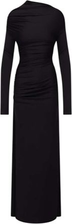 Victoria Beckham Black Dress With Draped Shoulders
