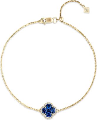 The Diamond Store Alegria Lab Sapphire Bracelet 1.00ct in 18k Gold Vermeil
