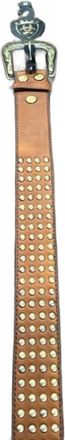 M&F Western Products Womens Brass Studded Belt In Brown
