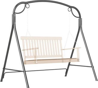 OUTSUNNY Soporte para columpio de metal estructura de columpio resistente con patas en forma de a carga 220 kg para jardín parque 172x126x170 cm - Outsunny