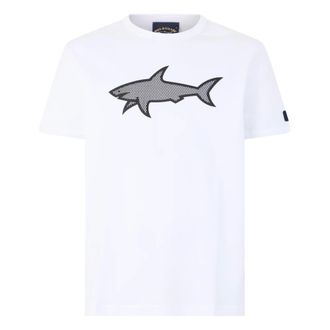 Paul & Shark T-shirt with Application - male - Paul & Shark - T-Shirts - White - XL - Tops
