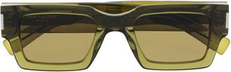Saint Laurent Eyewear wayfarer-frame sunglasses - women - Acetate - One Size - Green