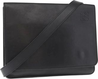 Loewe Pre-owned Cross Body Bags, female, Black, Size: ONE SIZE Pre-owned Leather Crossbody Bag