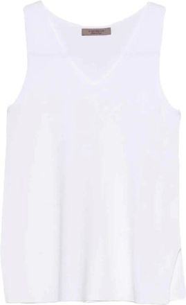 D.exterior V-hals Top zonder Mouwen - Dames - Tops zonder mouwen - Wit - S - Tops