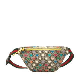Gucci Pre-owned Printed Coated Canvas Belt Bag - Dames - Pre-owned - Beige - Maat: ONE Size Leer