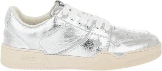 Dsquared2 Silver Textured Spiker Sneakers
