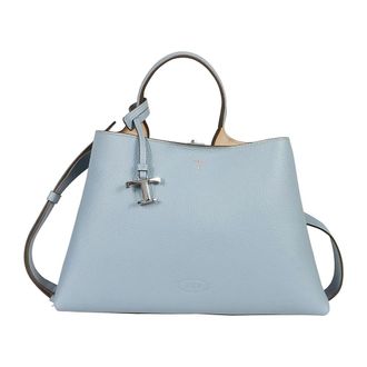 Tod's Hammered Leather Bag - female - Tods - Handbags - Blue - ONE SIZE - Bags