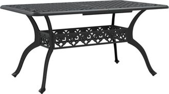 vidaXL Garden Table Black 150x90x72 cm Cast Aluminium vidaXL