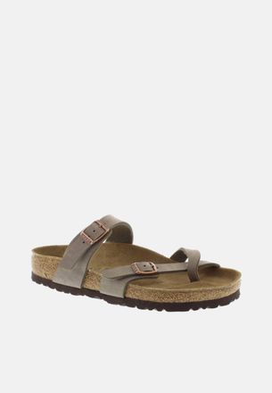 Birkenstock Womens Mayari Regular Fit Stone 071071 - Grey Canvas - Size UK 4.5