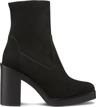 Stuart Weitzman Bethenny 80 Suede Zip Bootie