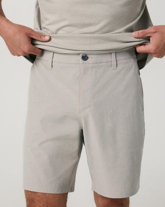 Vuori Clothing Aim Shorts 8 | Khaki Houndstooth Linen Texture | 28 Khaki Houndstooth LT