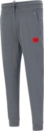 HUGO BOSS logo-patch track pants - men - Cotton - L - Grey