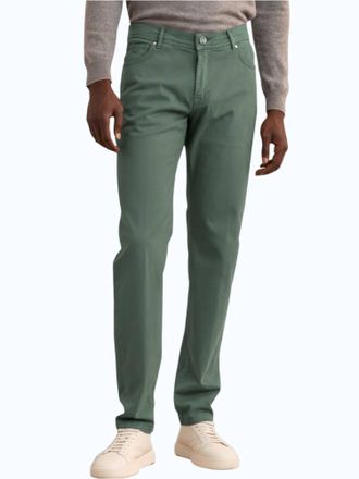 Marco Pescarolo Nerano Slim Fit 5 Pocket Chino Pants In Sage