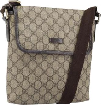 Gucci Pre-owned Vintage Canvas Crossbody Tas - Dames - Vintage Schoudertas - Beige - ONE Size - Vintage