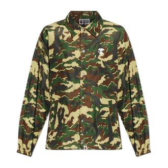 A Bathing Ape Light Jackets, male, Green, Size: XL Camouflage Motif Jacket