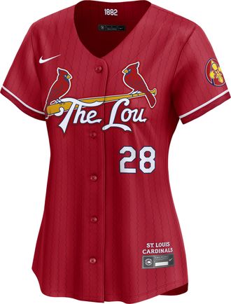 Nike Nolan Arenado St. Louis Cardinals City Connect Nike Womens Dri-FIT ADV MLB Limited Jersey in Red | T7LW07YKSC9-00K