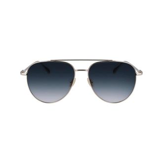 Ferragamo FESF308S715AC Gold Metal Sunglasses - Gold