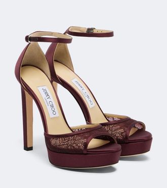 Jimmy Choo London Sandalias con plataforma Pattie de encaje
