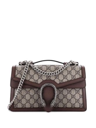 Gucci Dionysus Top Handle Chain Bag GG Coated Canvas Small satchel - Bruin