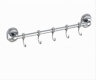 Trade Shop Trade Shop - Porta Asciugamani Maniglia Appendino 5 Ganci Fissaggio A Parete Bagno Oval 52006