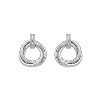 Luxenter oorbellen in 925 sterling zilver en briljant zirkonia rhodium afwerking - Imad