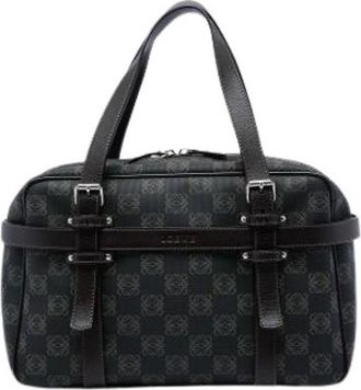 Loewe Pre-owned Printed Coated Canvas Handbag - Dames - Vintage Handtas - Bruin - ONE Size - Vintage