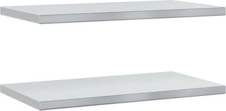 vidaXL Vidaxl - Estantes de pared 2 uds acero inoxidable plateado 75x40x3 cm