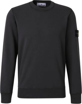Stone Island Felpa in cotone con applicazione Compass - Nero