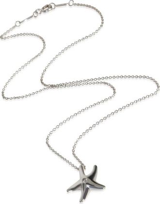 Tiffany & Co. Pre-Owned Tiffany & Co. Sterling Silver Diamond Elsa Peretti Starfish Pendant