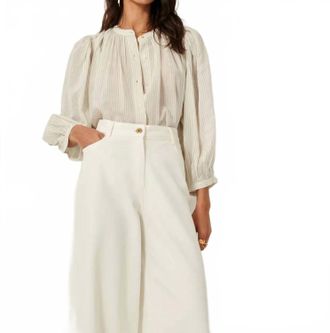 Sessun Lucy Button Front Blouse In White