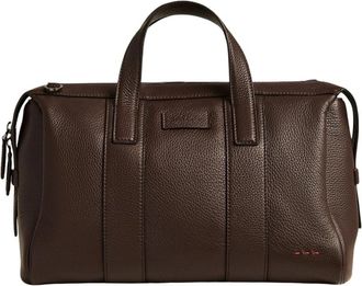 Kiton Reistas van hertenleer - Heren - Weekendtassen - Bruin - ONE Size - Leer - Tassen