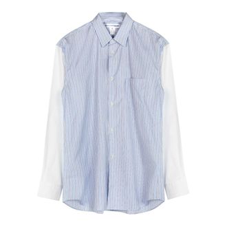 Comme Des Garçons Heren, Overhemden, Blauw, Maat: M Katoen