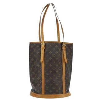 Louis Vuitton Pre-owned Bucket Bags, female, Brown, Size: ONE SIZE Pre-owned Canvas Bucket Bag